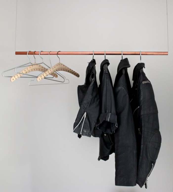 copper pipe coat rack